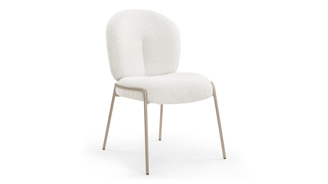 Arielle - Arielle Side Chair, White Boucle