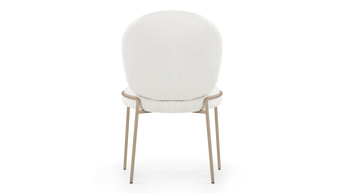 Arielle - Arielle Side Chair, White Boucle