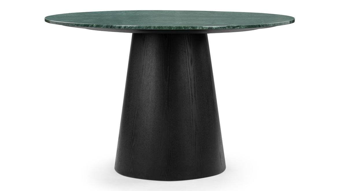 Pluto - Pluto Round Dining Table, Green Marble, 47in