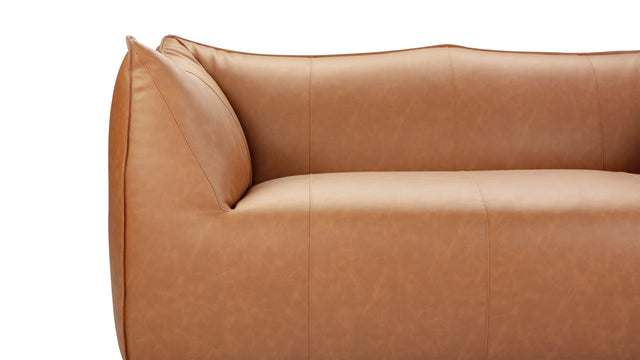 Leandro - Leandro Two Seater Sofa, Chestnut Vegan Leather