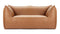 Leandro - Leandro Two Seater Sofa, Chestnut Vegan Leather