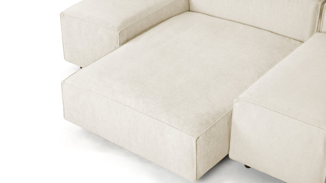 Extrasoft - Extrasoft Sectional Sofa, Combination 1, Ivory Chenille