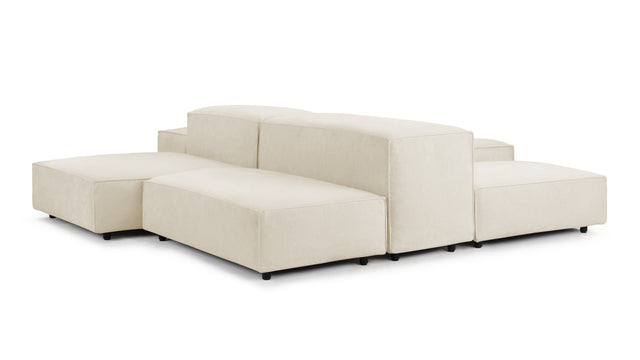 Extrasoft - Extrasoft Sectional Module, Medium Seat, Ivory Chenille