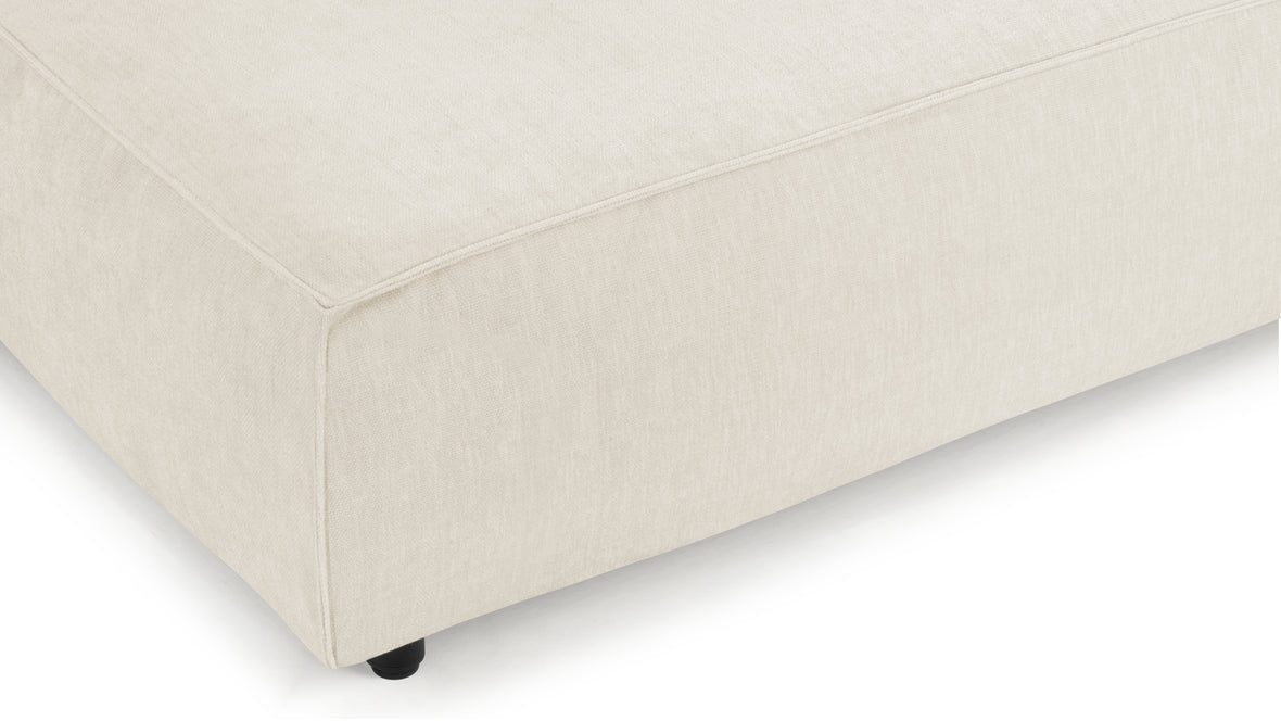 Extrasoft - Extrasoft Sectional Module, Extra Large Seat, Ivory Chenille