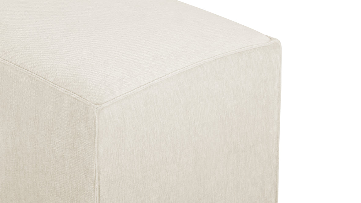 Extrasoft - Extrasoft Sectional Module, Small Backrest, Ivory Chenille