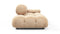 Belia - Belia Open End Sofa, Left, Ecru Velvet