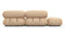 Belia - Belia Open End Sofa, Left, Ecru Velvet