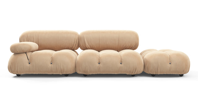 Bellini Sofa - Mario Bellini Open End Sofa, Right, Ecru Velvet