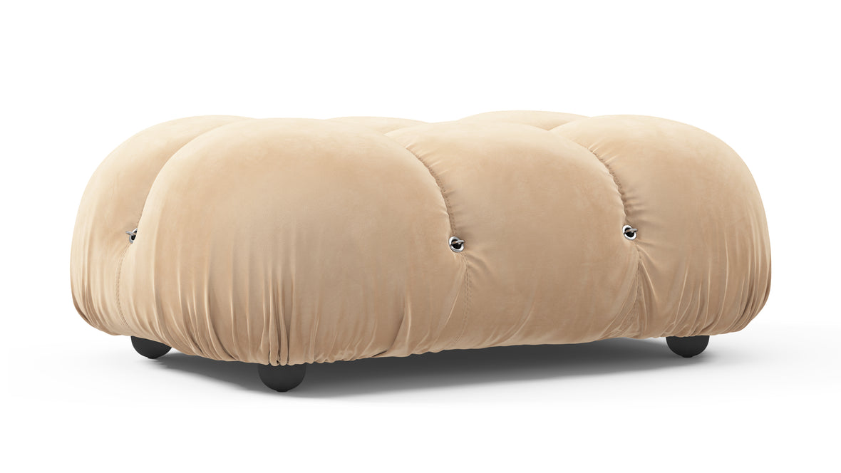 Bellini Ottoman - Mario Bellini Ottoman, Ecru Velvet