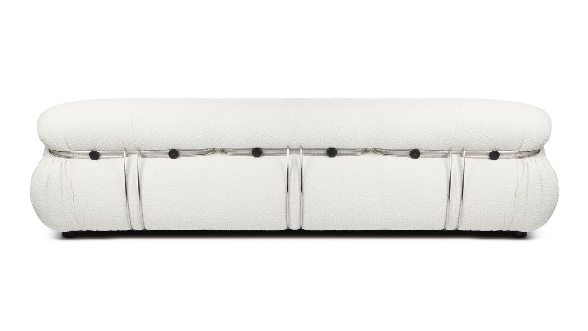 Soriana - Soriana Three Seater Sofa, White Boucle