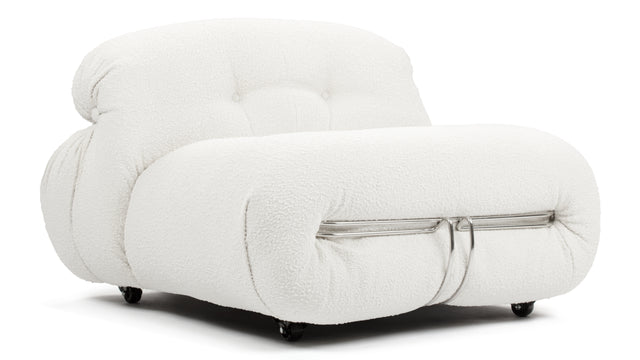 Soriana - Soriana Lounge Chair, White Boucle