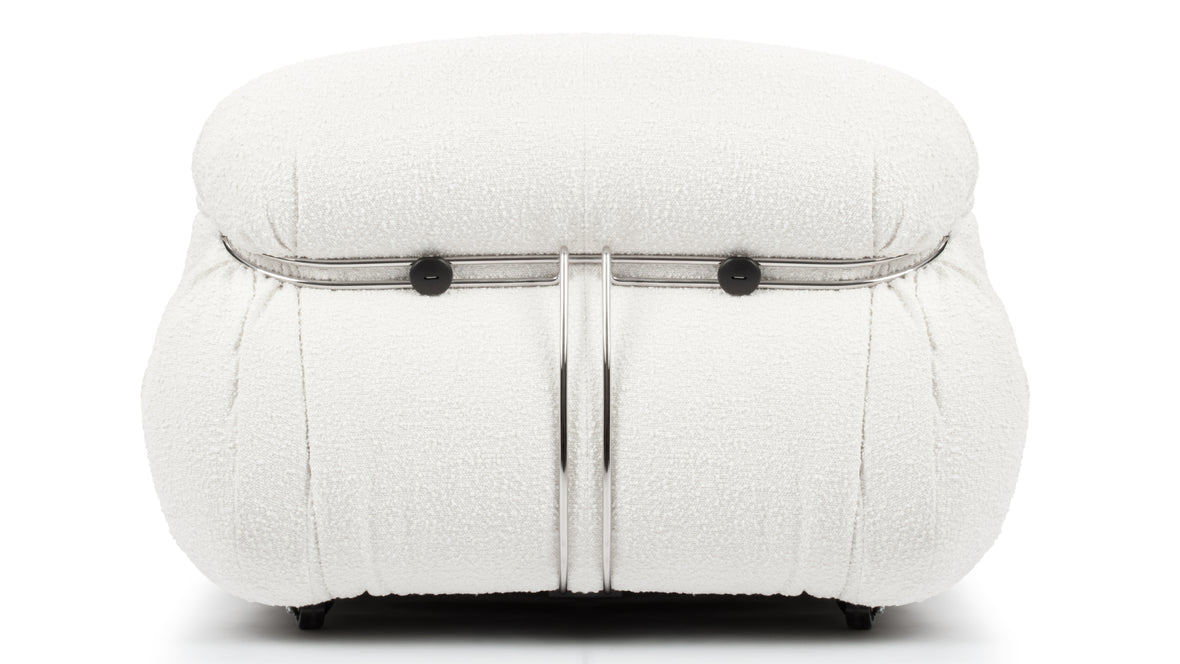 Soriana - Soriana Lounge Chair, White Boucle