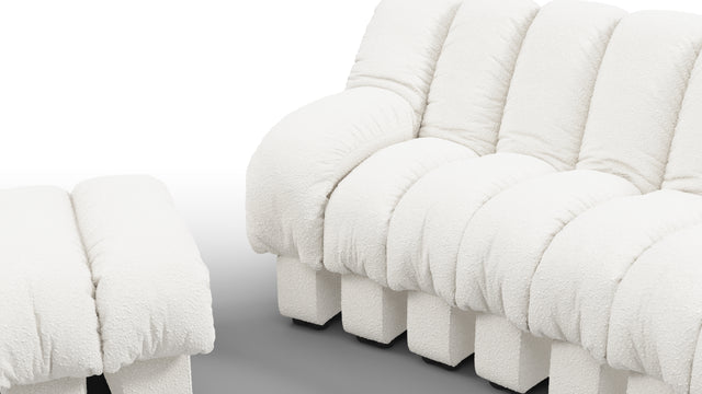 DS 600 - DS 600 Sectional, Combination 2, Left Arm, White Boucle