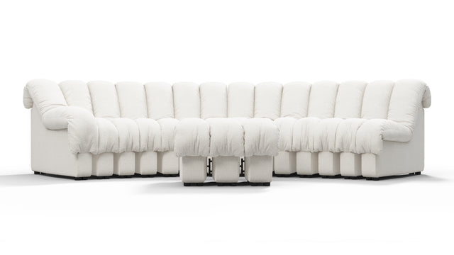 DS 600 - DS 600 Sectional, Combination 2, Left Arm, White Boucle