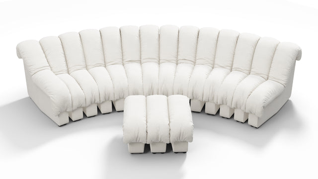 DS 600 - DS 600 Sectional Sofa, Combination 2, Left Arm, White Boucle