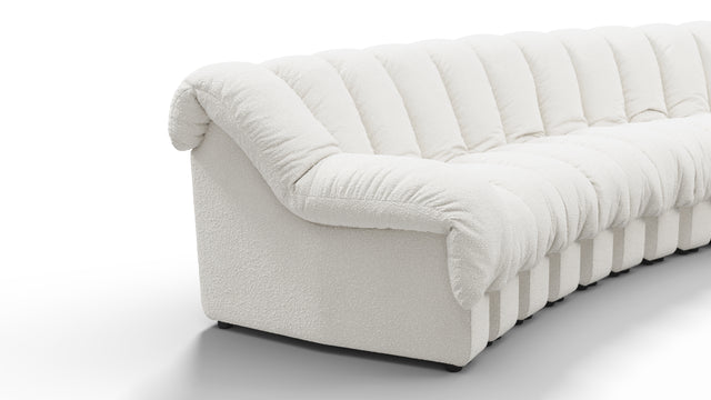 DS 600 - DS 600 Sectional Sofa, Combination 1, Left Arm, White Boucle