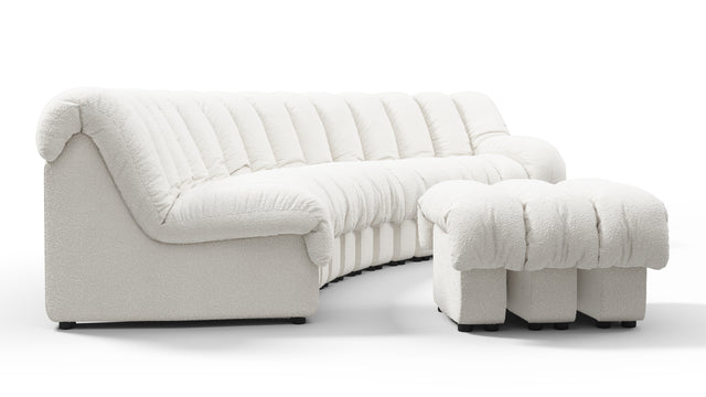 DS 600 - DS 600 Sectional Sofa, Combination 2, Right Arm, White Boucle