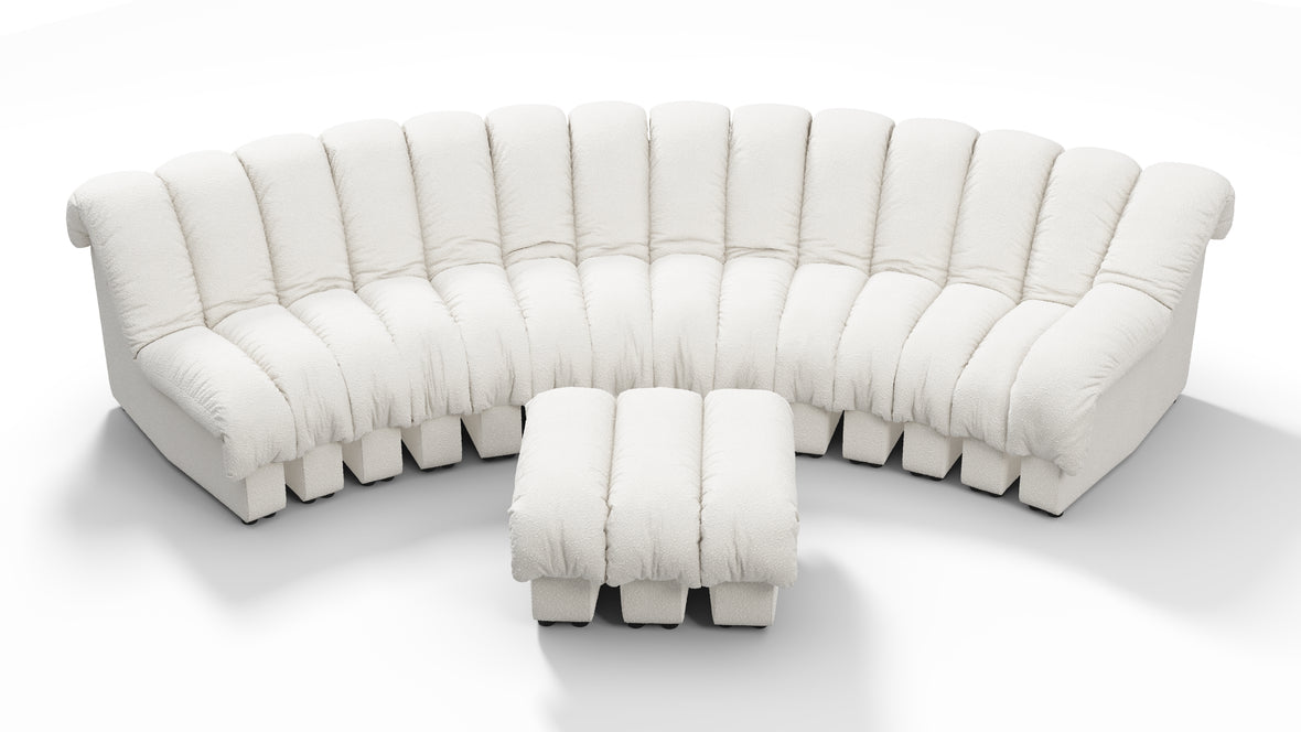 DS 600 - DS 600 Sectional, Combination 2, Right Arm, White Boucle