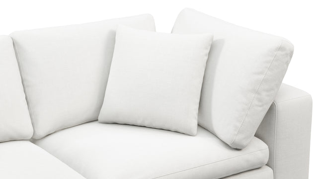 Sky - Sky Sectional Sofa, Three Seater, White Linen