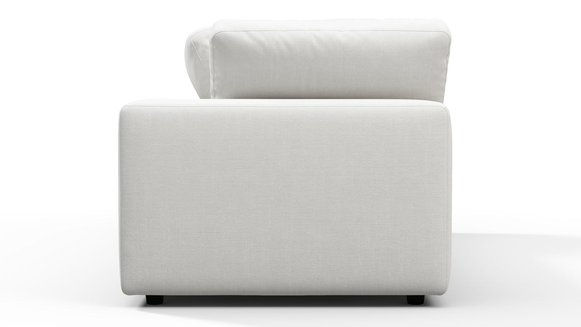 Sky - Sky Sectional Sofa, Three Seater, White Linen