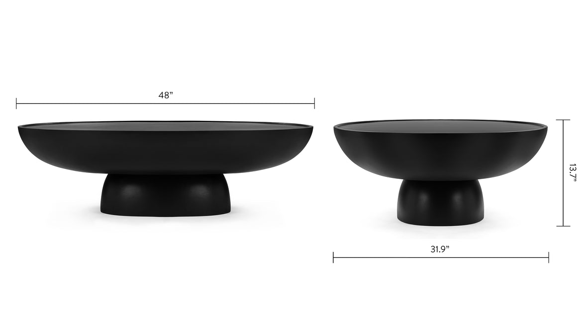 Aura - Aura Coffee Table, Black Concrete