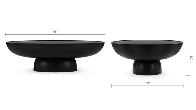 Aura - Aura Coffee Table, Black Concrete