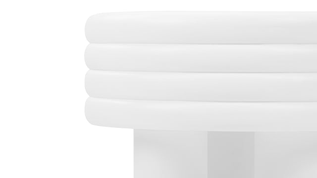 Tor - Tor Round Side Table, White Concrete