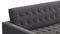 Florence - Florence Three Seater Sofa, Right Chaise, Dark Gray Wool