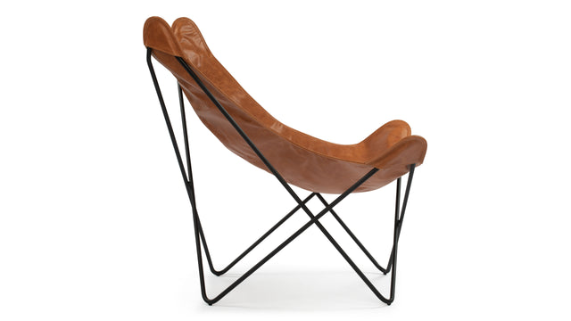 Butterfly - Butterfly Chair, Distressed Brown Premium Leather