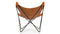 Butterfly - Butterfly Chair, Distressed Brown Premium Leather