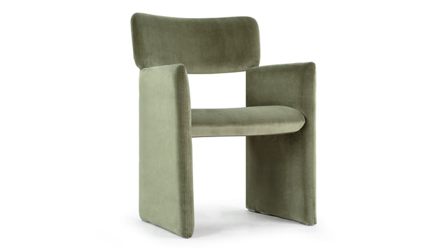 Crown - Crown Armchair, Olive Green Velvet