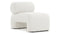 Ariana - Ariana Lounge Chair, White Boucle