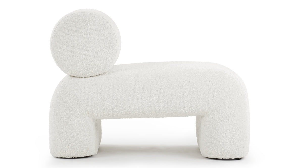 Ariana - Ariana Lounge Chair, White Boucle