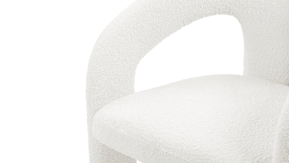 Adele - Adele Chair, White Boucle