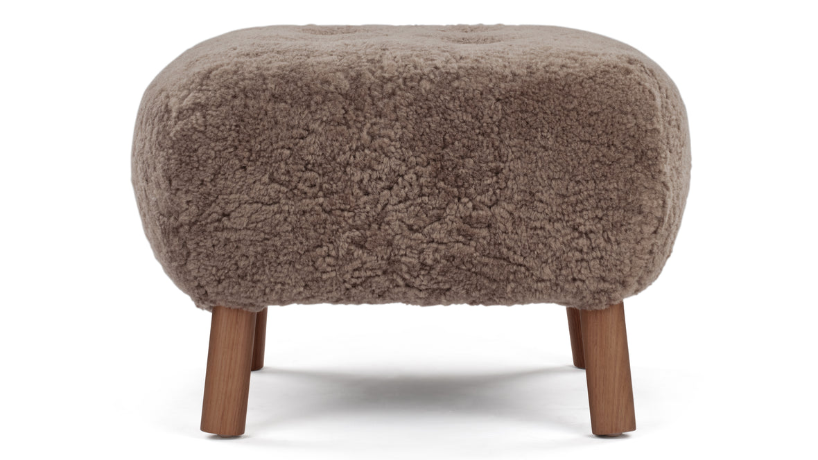 Petra - Petra Ottoman, Cappuccino Luxe Sheepskin