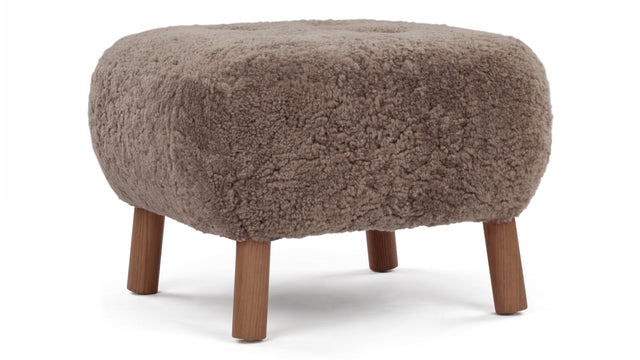 Petra - Petra Ottoman, Cappuccino Luxe Sheepskin