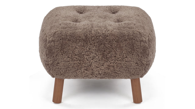 Petra - Petra Ottoman, Cappuccino Luxe Sheepskin