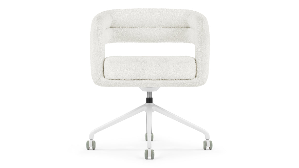 Chloe - Chloe Desk Chair, Pearl Boucle