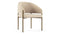 Esme - Esme Dining Chair, Latte Vegan Suede and Brushed Brass