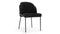 Aben - Aben Dining Chair, Black Plush Velvet and Black