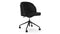 Aben - Aben Desk Chair, Black Plush Velvet