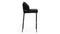 Aben - Aben Bar Stool, Black Plush Velvet