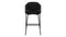 Aben - Aben Bar Stool, Black Plush Velvet