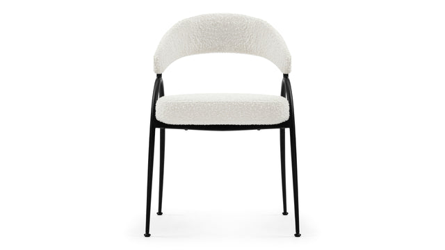 Astra - Astra Dining Chair, Pearl Boucle