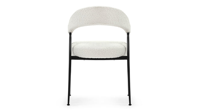 Astra - Astra Dining Chair, Pearl Boucle