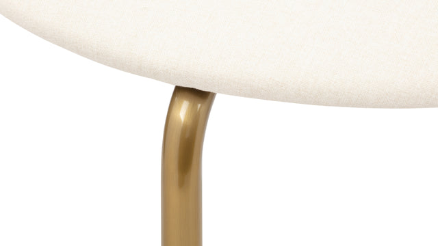 Demi - Demi Bar Stool, Oatmeal Brushed Weave and Brass