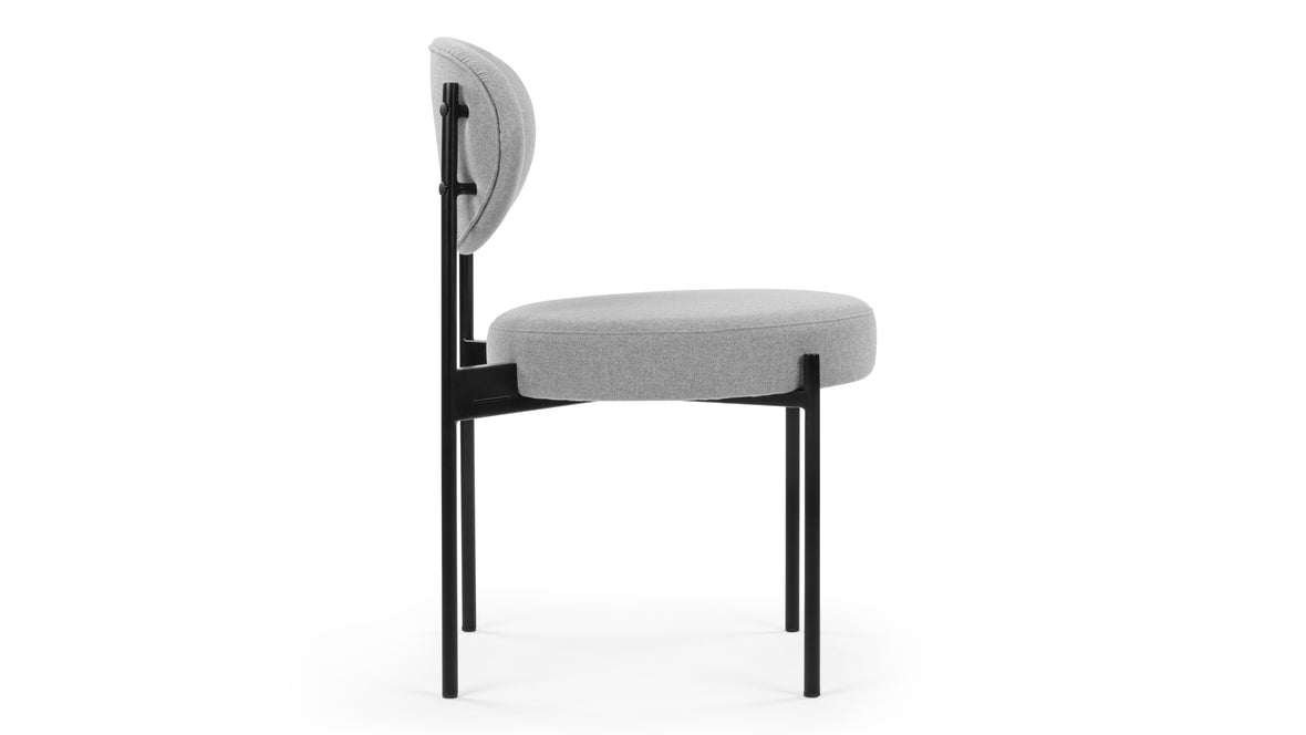 Nyx - Nyx Dining Chair, Mid Gray Brushed Weave