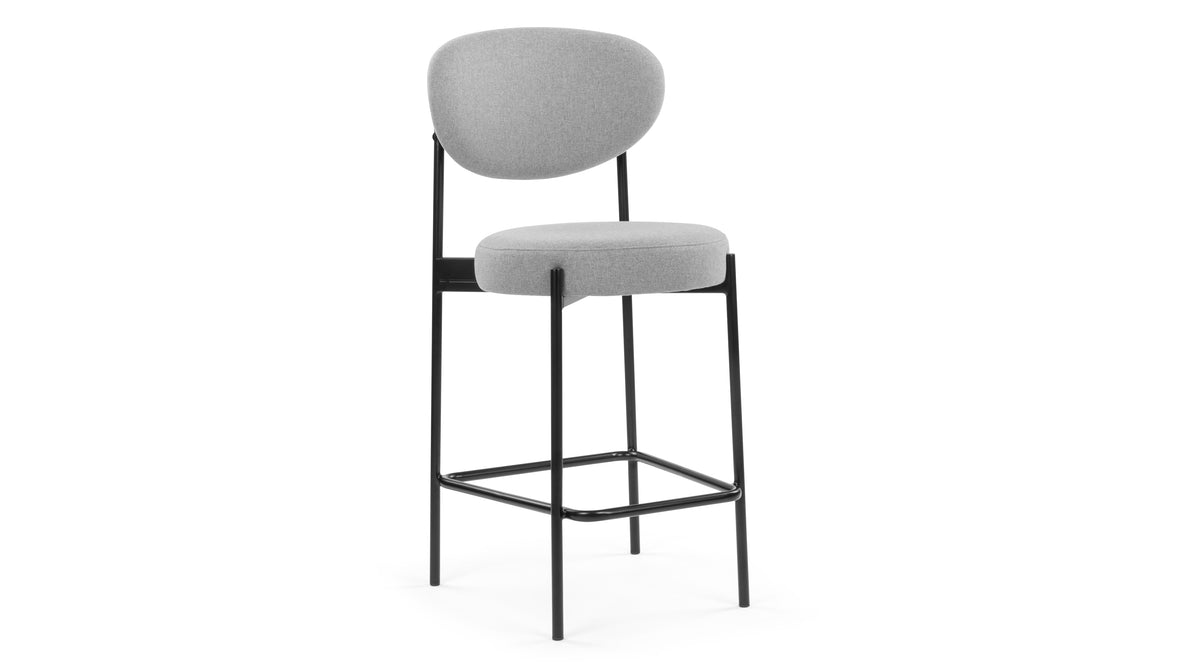 Nyx - Nyx Counter Stool, Mid Gray Brushed Weave