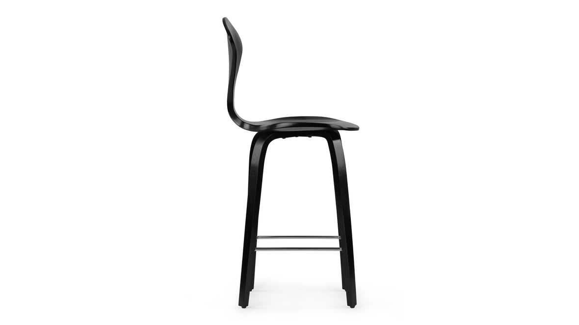 Norman - Norman Counter Stool, Black Ash, 25.5