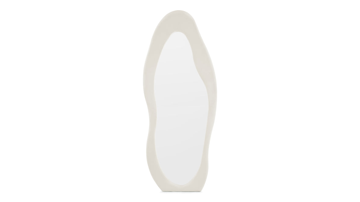 Organic - Organic Floor Mirror, Ivory Velvet